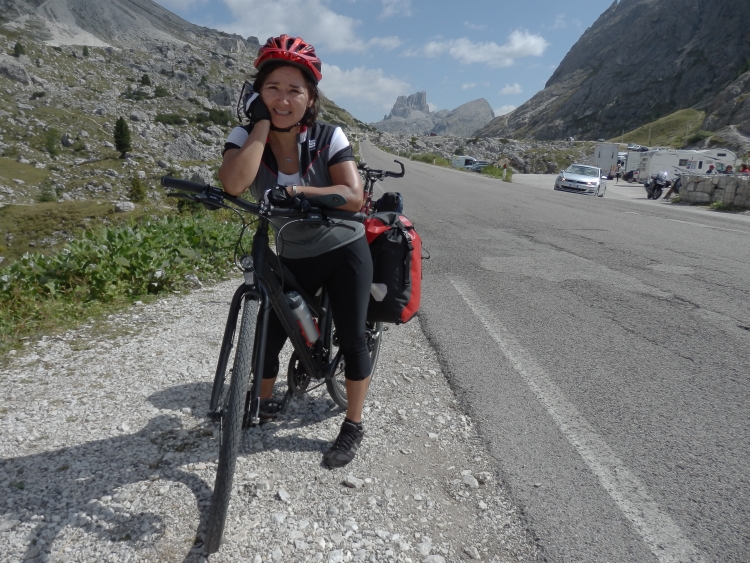 Margarita on the Passo di Valparola