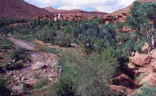 Oase. Afdaling naar Ouarzazate