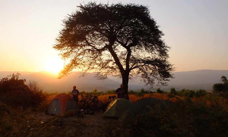 Sunrise in the campsite