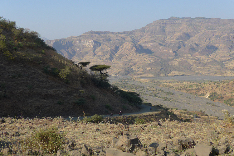 One of the rivir valleys in the Ethiopian highlands