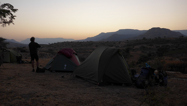 Campsite in the second canyon