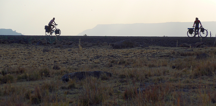 I (left) with Marco (right) on the plateau. Picture by Willem Hoffmans