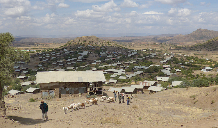 Dorp aan de weg naar Lalibela