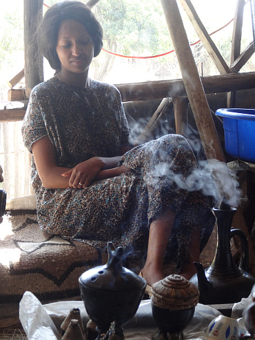 Coffee ceremony in Lalibela