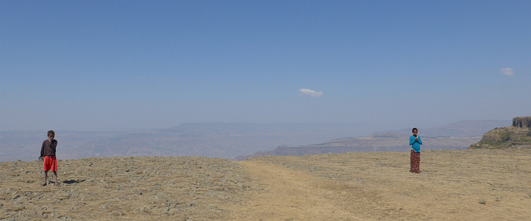 On the rim of the first canyon