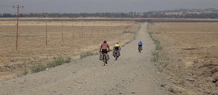 Marc, Willem and Marco on the road to Were Ilu