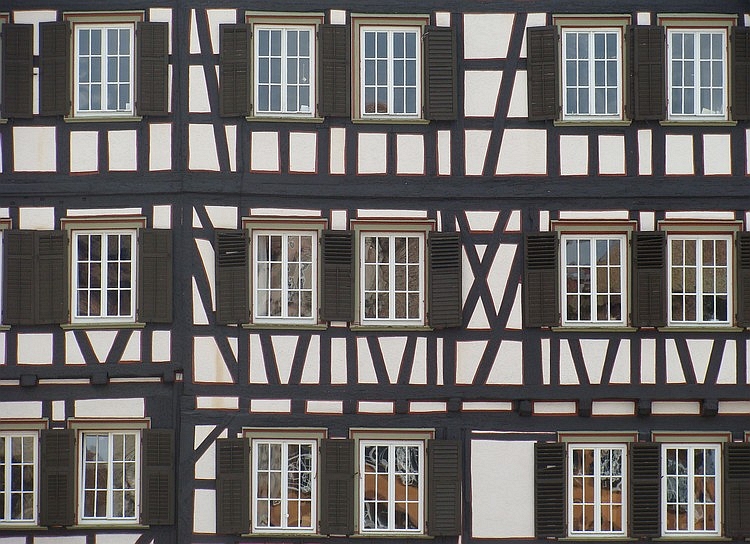 Detail of a house in Schwäbische Hall, Germany