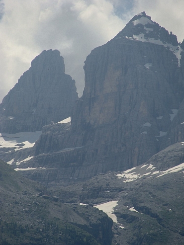 Hard rock in het massief van de Brenta