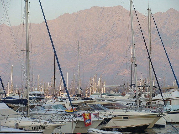 Sundown at the port of Calvi