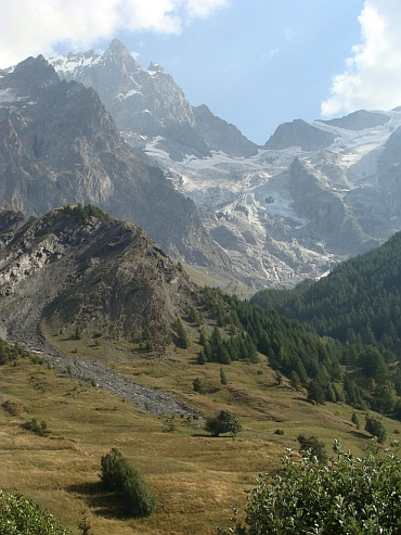 La Meije (3.983 m) vanuit het dorp La Grave