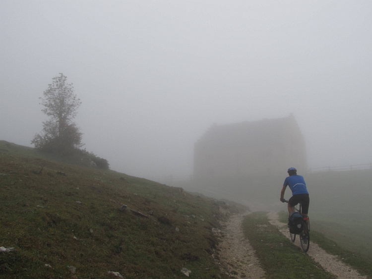 Me on the last meters of the Scanuppia to the Malga Palazzo