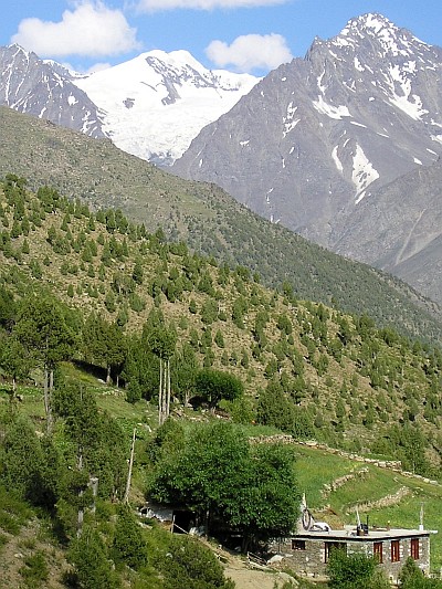 Uitzicht vanaf de gompa