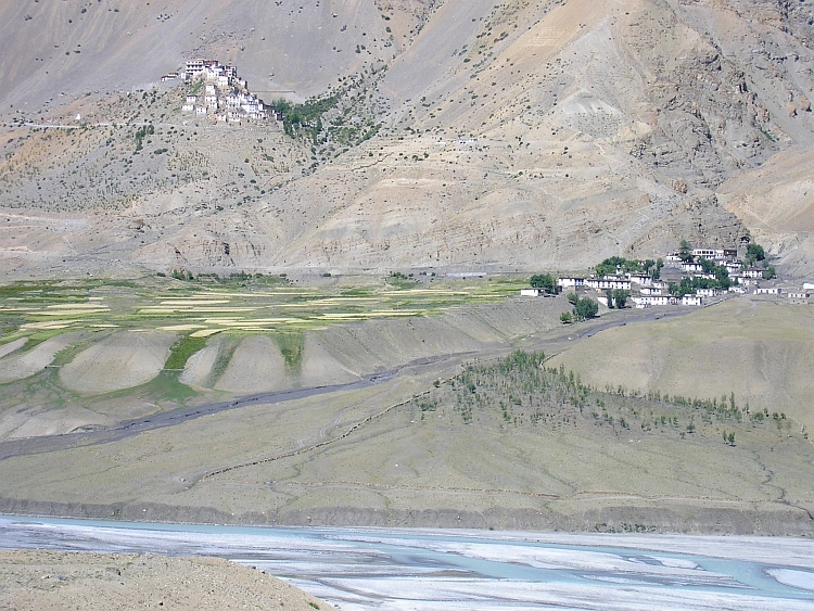 Key village (down) and Key Monastery (above)