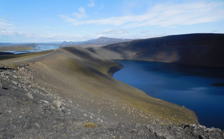 Kratermeer Ljótipollur in Landmannalaugar