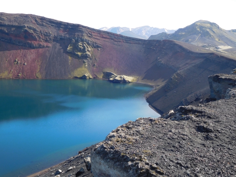 Kratermeer Ljótipollur in Landmannalaugar