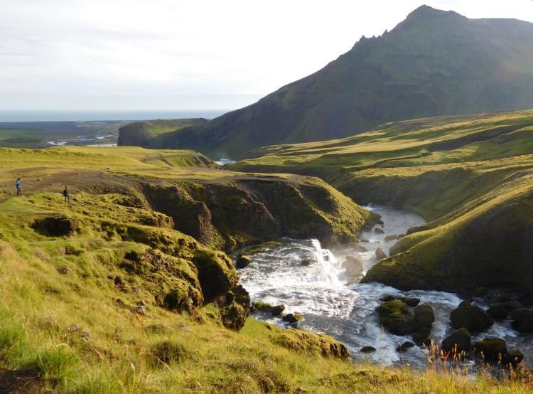 Landschap bij de Skógafoss