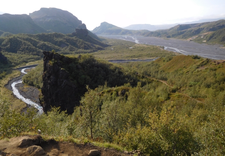 Afdaling in Gođaland, Fimmvörđuháls trekking