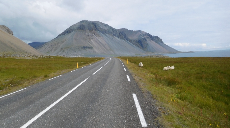 Landschap tussen Höfn en Djúpivogur