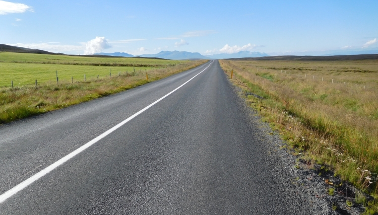 Landschap tussen Blönduós en Hvammstangi