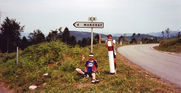 Willem en ik op de Col du Mandray, Vogezen