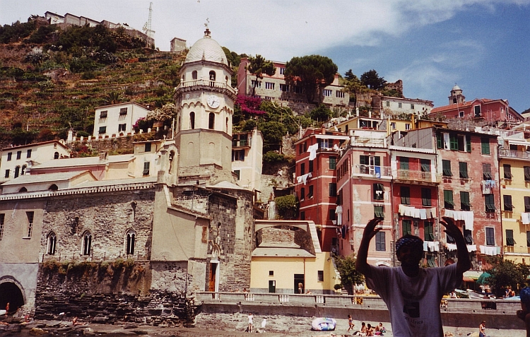 Willem is acting very strange in Vernazza, Cinque Terre