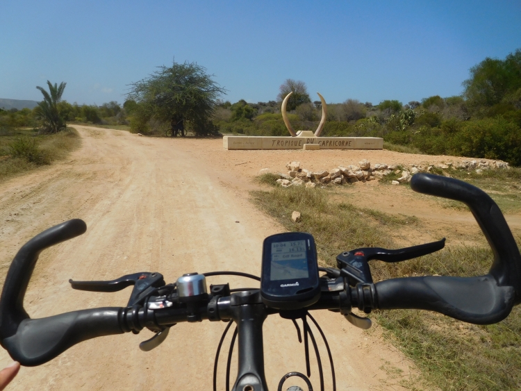 Het passeren van de steenbokskeerkring tussen Toliara en Saint Augustin