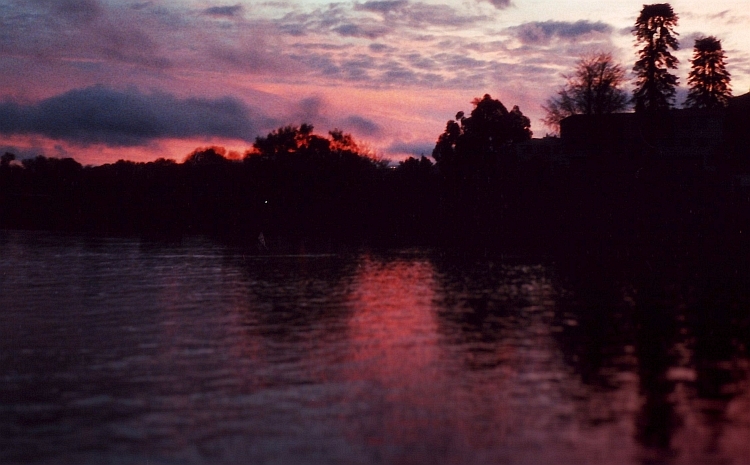 Zonsondergang in Valdivia