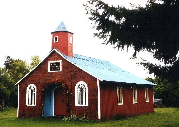 Houten kerk in Chiloë