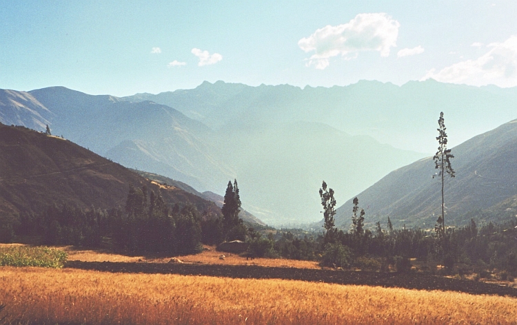 Laatste zonnestralen over de Cordillera Negra