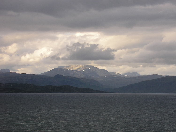 Tyin Lake and the first peaks of Jotunheimen