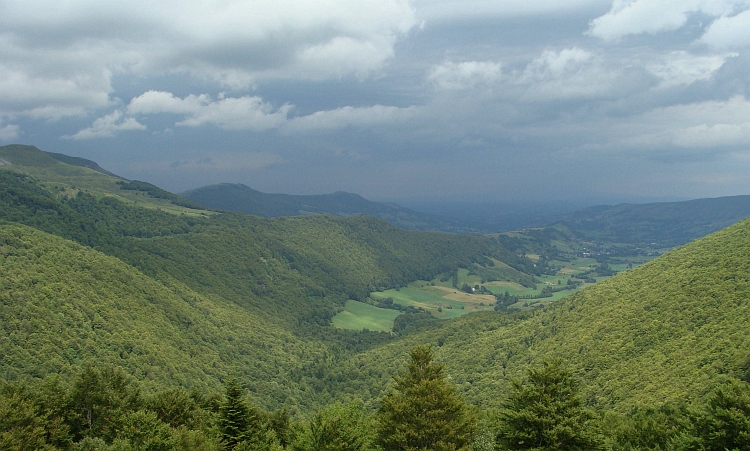 Bad weather! View from the Pas de Peyrolle, Puy Mary