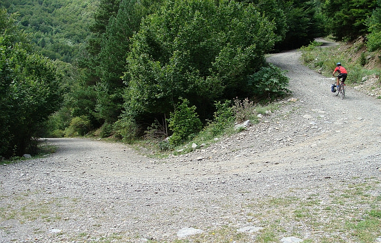 Me on the dirt track north of Torla, along the Rio Ara