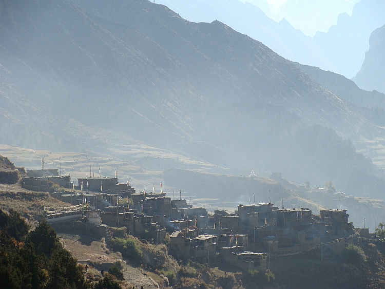 View back to Manang