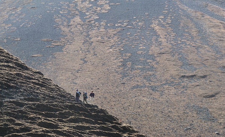 Shiv, Ruth and I on the hillslopes on the way down to Muktinath