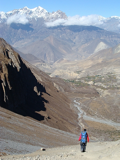 Ruth on the way down