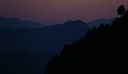 Uitzicht over de Himalaya vanaf Bandipur