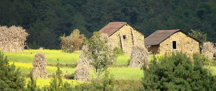 Landschap langs de Tribhuvan Highway naar Hetauda